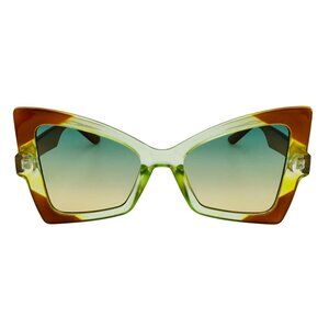 7026 | Green/Brown Bow Tie Sunglasses
